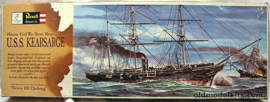 Revell 1/96 USS Kearsarge Historic Civil War Steam Sloop, H391-1000 plastic model kit